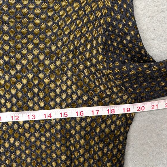 Hugo Boss Men's Sweater Bubble Knit Round Neck Navy/Mustard Size M Designer Fall - Picture 3 of 9